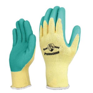 Industrial Elastic Hand Gloves (Yellow & Green)